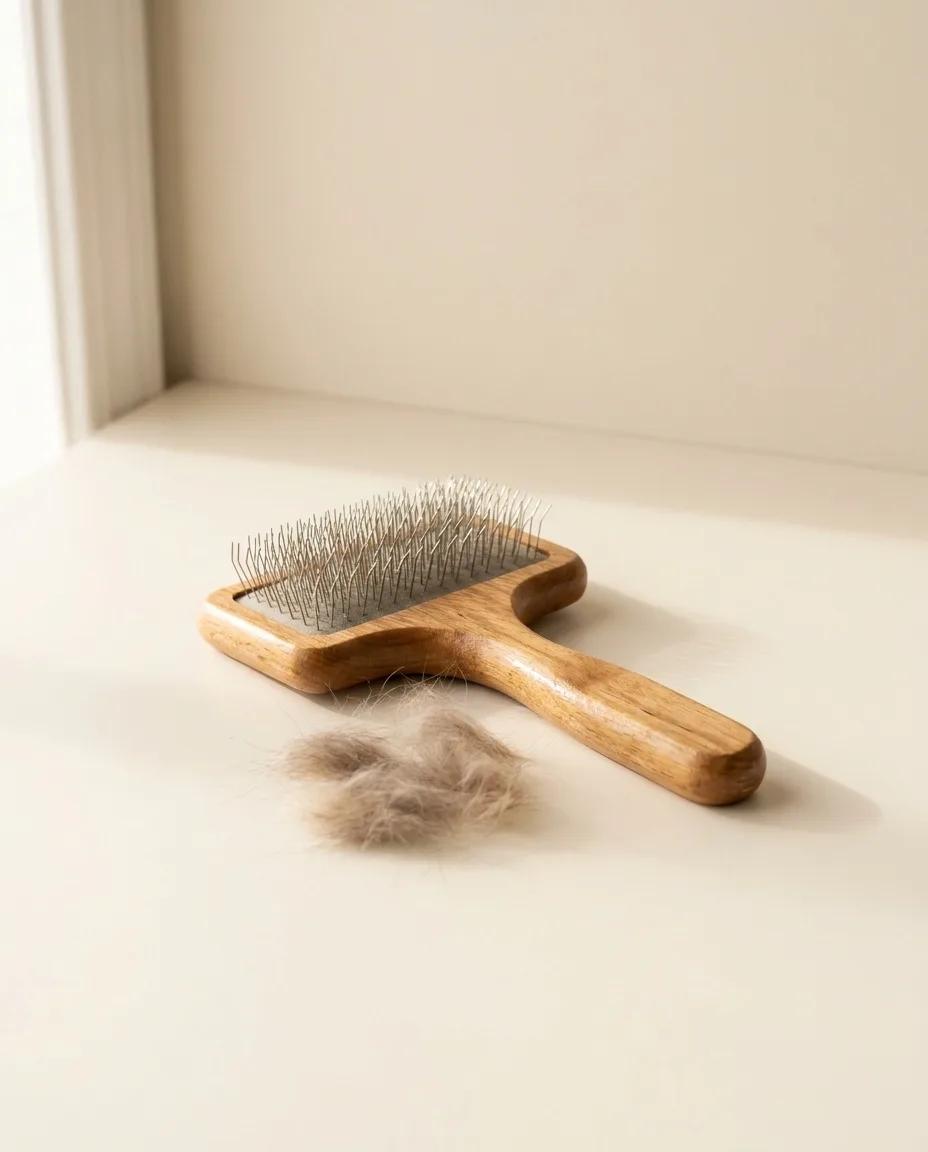 A wooden slicker brush